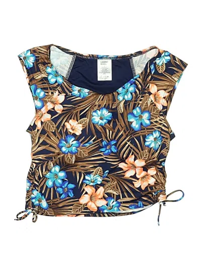 Pre-owned Lands' End Swimsuit Top Blue Swimwear