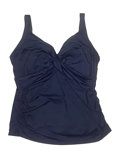 Pre-owned Lands' End Swimsuit Top Blue Swimwear