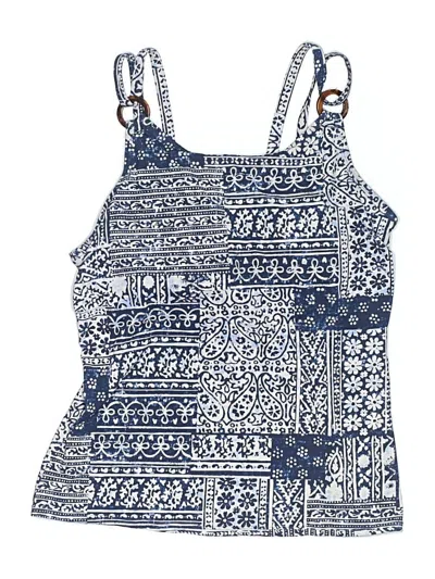 Pre-owned Lands' End Swimsuit Top Blue Swimwear