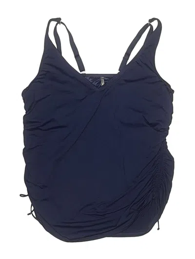 Pre-owned Lands' End Swimsuit Top Blue Swimwear