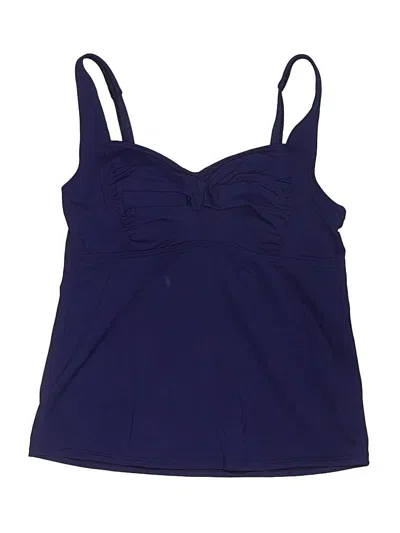 Pre-owned Lands' End Swimsuit Top Blue Swimwear