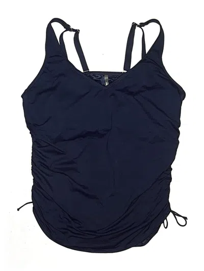 Pre-owned Lands' End Swimsuit Top Blue Swimwear