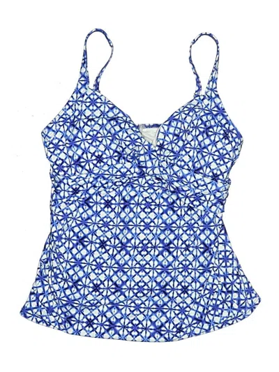 Pre-owned Lands' End Swimsuit Top Blue Swimwear