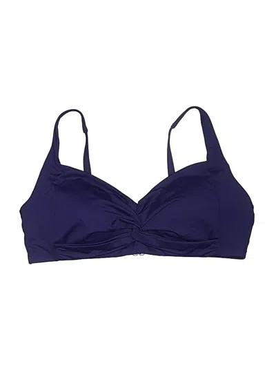 Pre-owned Lands' End Swimsuit Top Blue Swimwear