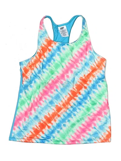 Pre-owned Lands' End Swimsuit Top Blue Tie-dye Pattern Swimwear