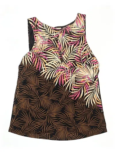 Pre-owned Lands' End Swimsuit Top Brown Swimwear