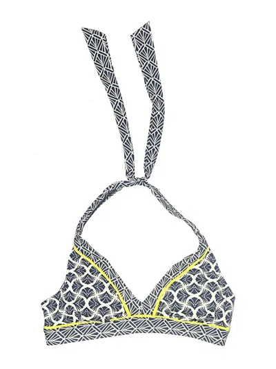 Pre-owned Lands' End Swimsuit Top Gray Tweed Pattern Swimwear