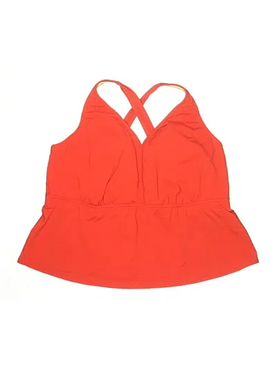 Pre-owned Lands' End Swimsuit Top Orange Swimwear