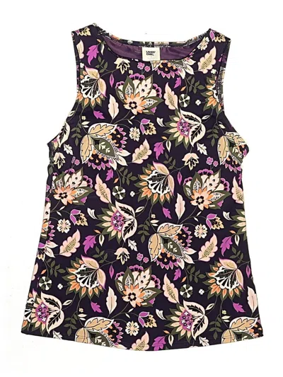 Pre-owned Lands' End Swimsuit Top Purple Halter Neckline Swimwear