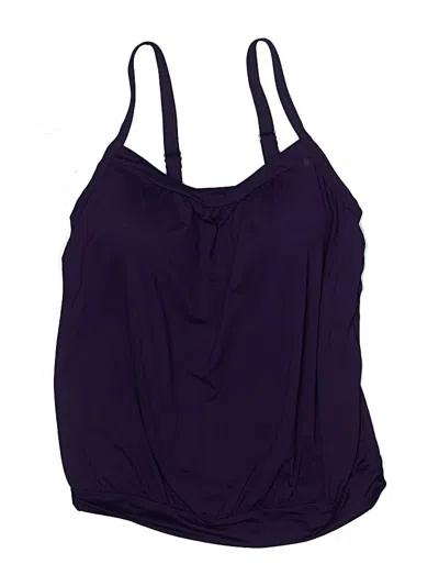 Pre-owned Lands' End Swimsuit Top Purple Swimwear