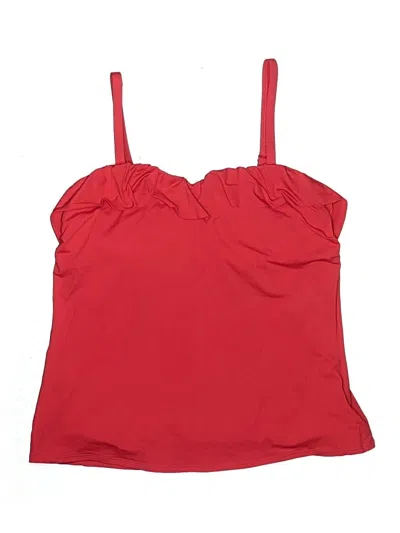 Pre-owned Lands' End Swimsuit Top Red Swimwear