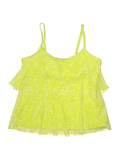 Pre-owned Lands' End Swimsuit Top Yellow Swimwear