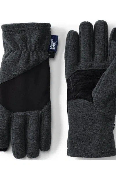 Lands' End T200 Fleece Ez Touch Gloves In Black