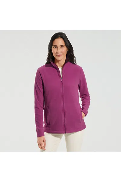 Lands' End Tall Anyweather Fleece Full Zip Jacket In Red