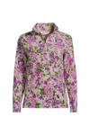 Lands' End Tall Anyweather Fleece Quarter Zip Pullover In Multi