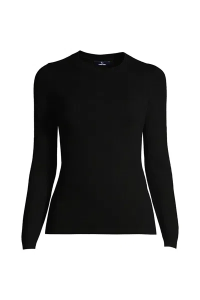 Lands' End Tall Cashmere Sweater In Black