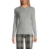 Lands' End Tall Classic Cashmere Cardigan Sweater In Gray