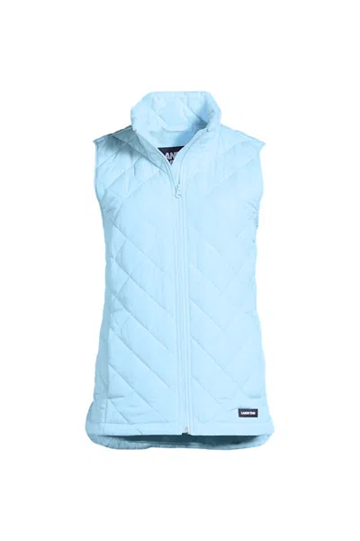 Lands' End Tall Featherfree Insulated Vest In Blue