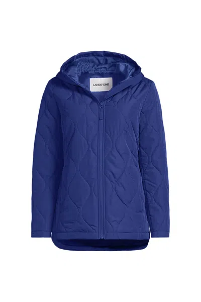Lands' End Tall Featherfree Onion Quilted Insulated Jacket In Blue