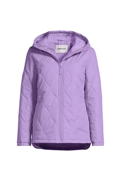 Lands' End Tall Featherfree Onion Quilted Insulated Jacket In Purple