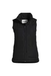 Lands' End Tall Featherfree Quilted Insulated Vest In Black