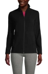 Lands' End Anyweather Fleece Full Zip Jacket In Black
