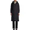 Lands' End Tall Insulated Quilted Thermoplume Long Coat In Black