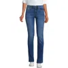 Lands' End Tall Recover Mid Rise Straight Leg Blue Jeans In Indigo Tide Blue