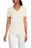 LANDS' END LANDS' END RELAXED SUPIMA COTTON V-NECK T-SHIRT