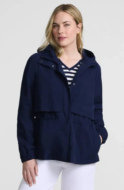 Lands' End Tall Size Squall Packable Rain Jacket In Blue