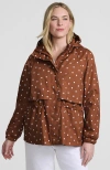 Lands' End Tall Size Squall Packable Rain Jacket In Brown