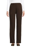 Lands' End Sport Knit High Rise Pants In Rich Coffee