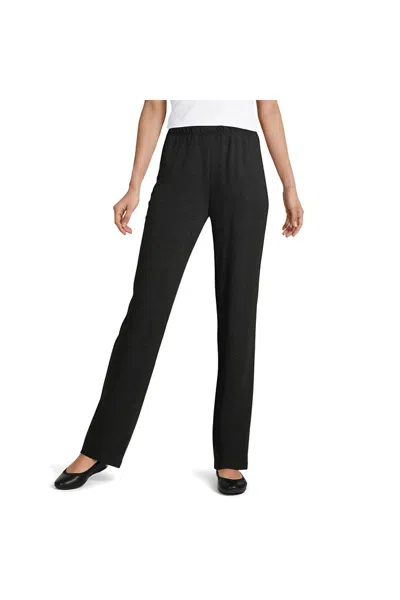 Lands' End Tall Sport Knit High Rise Pants In Black