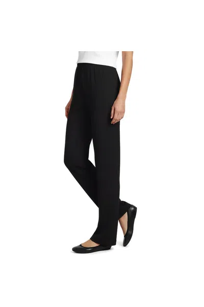 Lands' End Tall Sport Knit High Rise Pants In Black