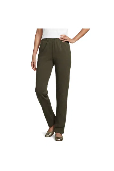 Lands' End Tall Sport Knit High Rise Pants In Green
