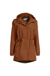 Lands' End Plus Size Squall Packable Waterproof Raincoat In Brown