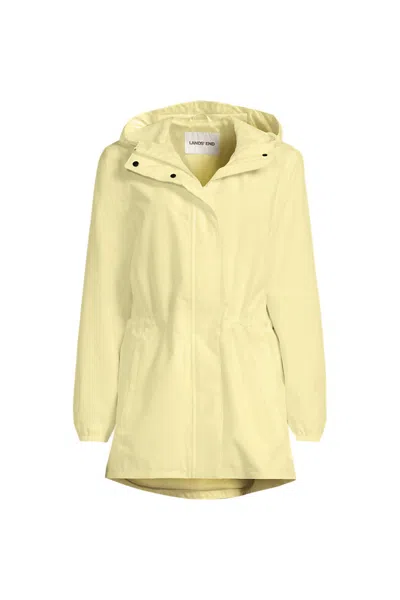 Lands' End Tall Squall Packable Waterproof Raincoat In Yellow