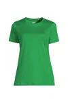 Lands' End Tall Supima Cotton Crewneck T-shirt In Green