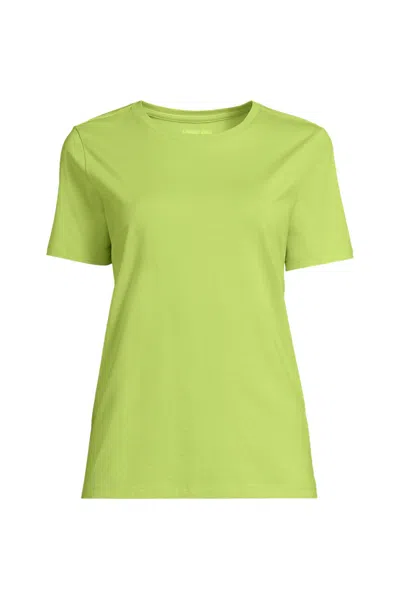 Lands' End Tall Supima Cotton Crewneck T-shirt In Green