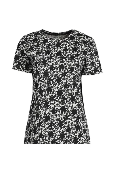 Lands' End Tall Supima Cotton Crewneck T-shirt In Black