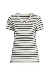 Lands' End Tall Supima Cotton V-neck T-shirt In Multi