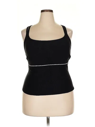 Pre-owned Lands' End Tank Top Black Strapless Neckline Tops