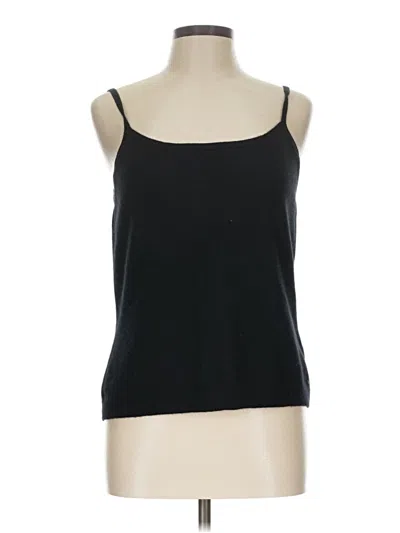 Pre-owned Lands' End Tank Top Black Strapless Neckline Tops