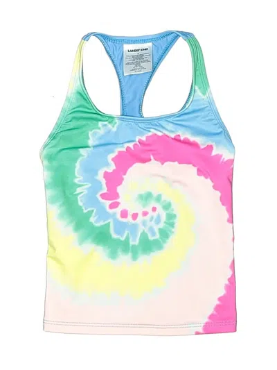 Pre-owned Lands' End Kids'  Tank Top Blue Halter Neckline Tops