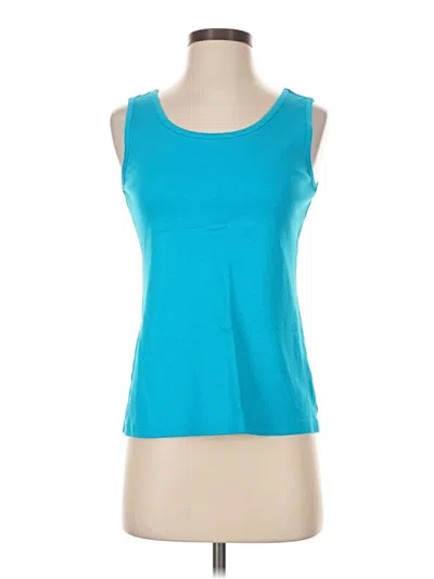 Pre-owned Lands' End Tank Top Blue Strapless Neckline Tops