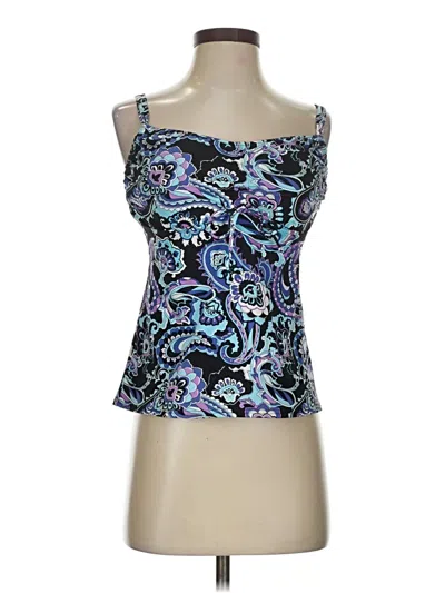 Pre-owned Lands' End Tank Top Blue Strapless Neckline Tops