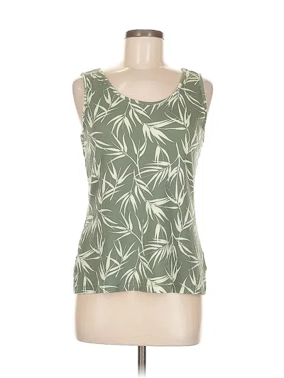 Pre-owned Lands' End Tank Top Green Strapless Neckline Tops