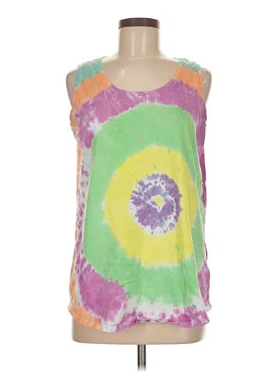 Pre-owned Lands' End Tank Top Green Strapless Neckline Tops