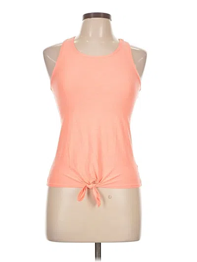 Pre-owned Lands' End Tank Top Orange Halter Neckline Tops
