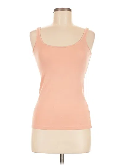 Pre-owned Lands' End Tank Top Orange Strapless Neckline Tops